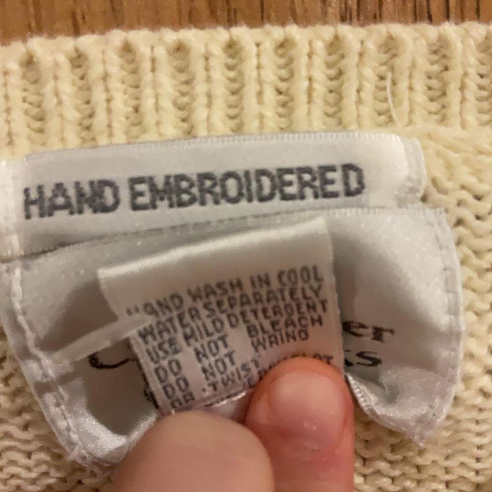 Christopher & Banks Hand Embroidered Birdhouse Cardigan Sweater Size M - Picture 5 of 10